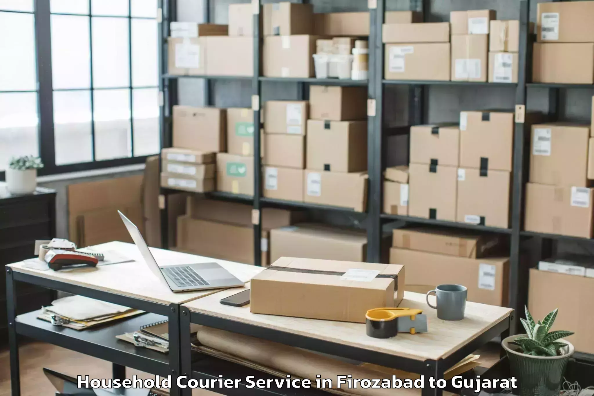 Firozabad to Vallabh Vidyanagar Household Courier